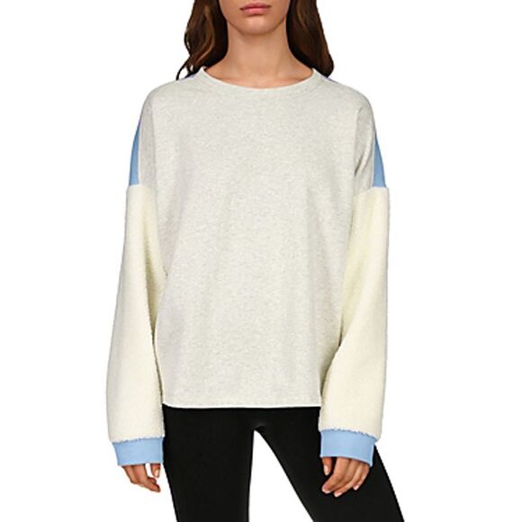 Sanctuary All The Feels Fleece Sweatshirt Knit Combo - Picture 2 of 3